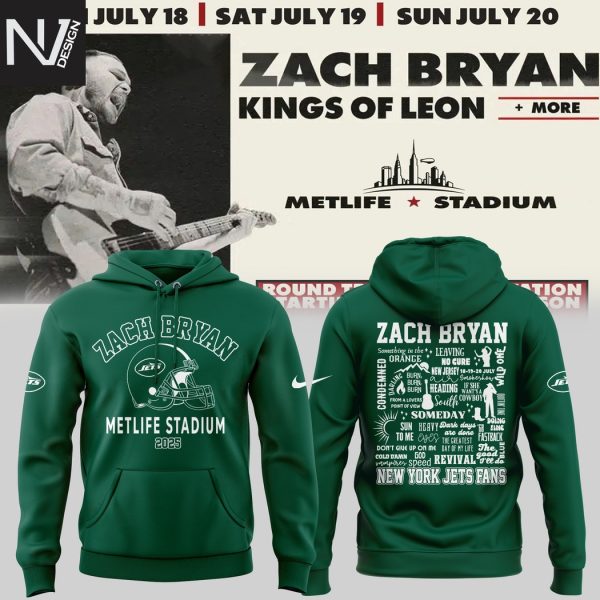 Zach Bryan x New York Jets Metlife Stadium 2025 Hoodie